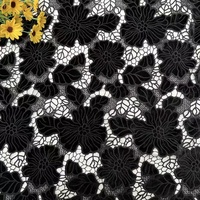 Tissu en dentelle floquée 3D en velours à chevrons, couleur personnalisée, découpé au laser, noir, pour robe de mariée, filles, 100% polyester, usine OEM ODM