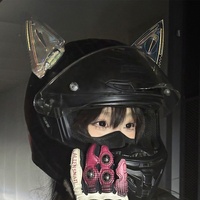Ensemble de cosplay Leton Cyberpunk avec bandeau à oreilles de chat et protège-bras mécaniques, costume de science-fiction unisexe pour adultes