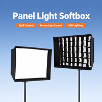 Panneau lumineux LED avec grille Softbox pour la photographie, l'enregistrement vidéo, le studio, les portraits, la diffusion en direct, les créateurs de contenu