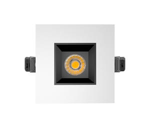 Faretto Anti-Riflesso 4 Pollici 12/15W Dimmerabile <span class=keywords><strong>COB</strong></span> Quadrato Bianco con Bordo Nero, Faretto Selezionabile 5CCT CRI 90+ - Product Image 2