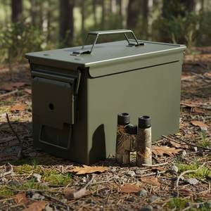 Safewell Fat 50 Calibre Vert Extérieur Métal Acier Étanche <span class=keywords><strong>Munitions</strong></span> Munition Can Case Rangement <span class=keywords><strong>Munitions</strong></span> Box - Product Image 1