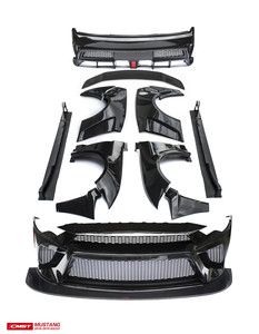 Kit carrosserie ZNDR pour Mustang 2014-2016 avec pare-chocs avant/arrière, jupes latérales, couvre-aileron, largeur de carrosserie élargie et arches de roue autocollantes - Nouveau - Product Image 2