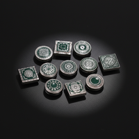 Boutons-pression carrés de luxe en alliage de zinc plaqué or et argent pour Abaya, vêtements traditionnels, design personnalisé, Moyen-Orient, écologiques, tendance
