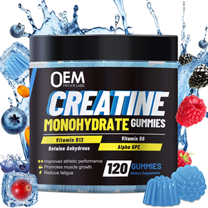 Etiqueta privada Creatina Monohidrato Energy Gummy Creatine Gummies Suplemento previo al entrenamiento para píldoras de crecimiento muscular - Product Image 1