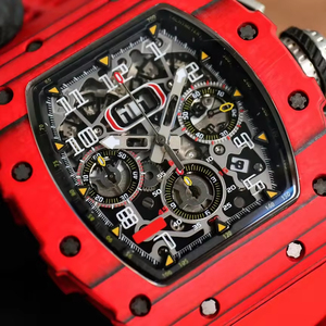 Reloj Mecánico Tonneau de Fibra de Carbono para Hombre, Diseño 2026, Cristal de Zafiro, Cronógrafo de Alta Calidad - Product Image 1