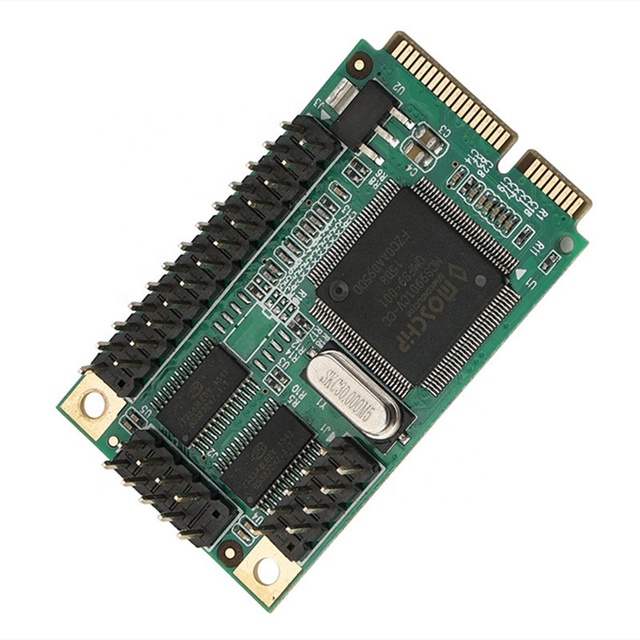 2 Port Native PCI Express PCIE to RS232 Serial Adapter Card Mini PCI-E to DB9 DB25 RS232 Serial Converter Card