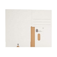 Emballage personnalisé Boîte de rangement ondulé pour archives de logo Boîtes d'emballage en carton A4 pour documents en papier avec couvercle