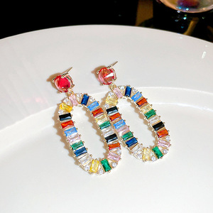 Orecchini a Perno Ovali con Fiori Colorati per Donne, Accessori per Orecchie Freschi da Indossare Ogni Giorno - Product Image 6