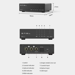 Decodificador de Audio SMSL SU-1 MQA Hi-Res, DAC de Alta Resolución, <span class=keywords><strong>Mini</strong></span> Decodificador de Escritorio - Product Image 5