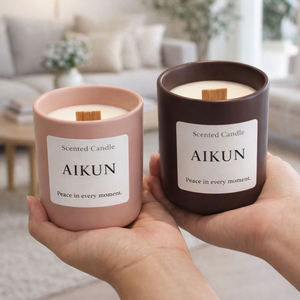 ภาชนะเซรามิกสำหรับเทียนหอมแบบหนา ทนความร้อน หรูหรา กลิ่นหอม ใช้ซ้ำได้ สำหรับน้ำหอมปรับอากาศในบ้าน ขายส่ง - Product Image 3