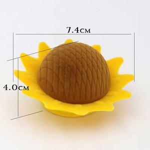 Lovely Yellow <b>Sunflower</b> Packaging Gift Jewelry Box Trinket Velvet <b>Ring</b> Earring Necklace Wedding Storage Display Holder Wholesale - Product Image 4