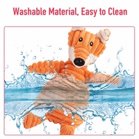 Jouet à mâcher en peluche couineur pour chien, motifs singe, cochon, canard, renard, pour la dentition et le nettoyage des dents, vente en gros, usine OEM personnalisée