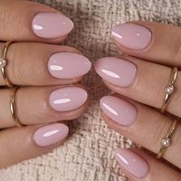 Faux ongles en gel souple, extra courts, à presser, longue durée, réutilisables, rose nude, kit avec colle &amp;   Onglets, 32 pièces