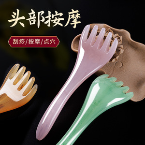 Five Claw Head Therapy Comb Resin Scalp Massager For Massage And Health Care Random Color - Product Image 1