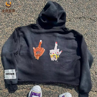 Sweat à capuche unisexe de haute qualité pour homme, avec fermeture éclair, broderie de patchs, logo personnalisé, coupe oversize, épaules tombantes, 100 % coton