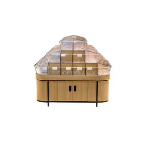 Étagère de présentation de supermarché en fer double face robuste pour les collations en bois en vrac, les noix et les bonbons. - Product Image 3