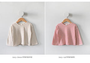 เสื้อสเวตเชิ้ตผ้าฝ้ายลายทางขาวดำสำหรับเด็กผู้หญิง ผลิตในจีนจาก Alibb - Product Image 2