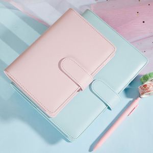 Agenda/Diario A5 de Tapa Dura de Cuero con Anillas Doradas y Cierre, 27 Colores, Ideal para Regalo de Navidad/Oficina/Escuela - Product Image 3