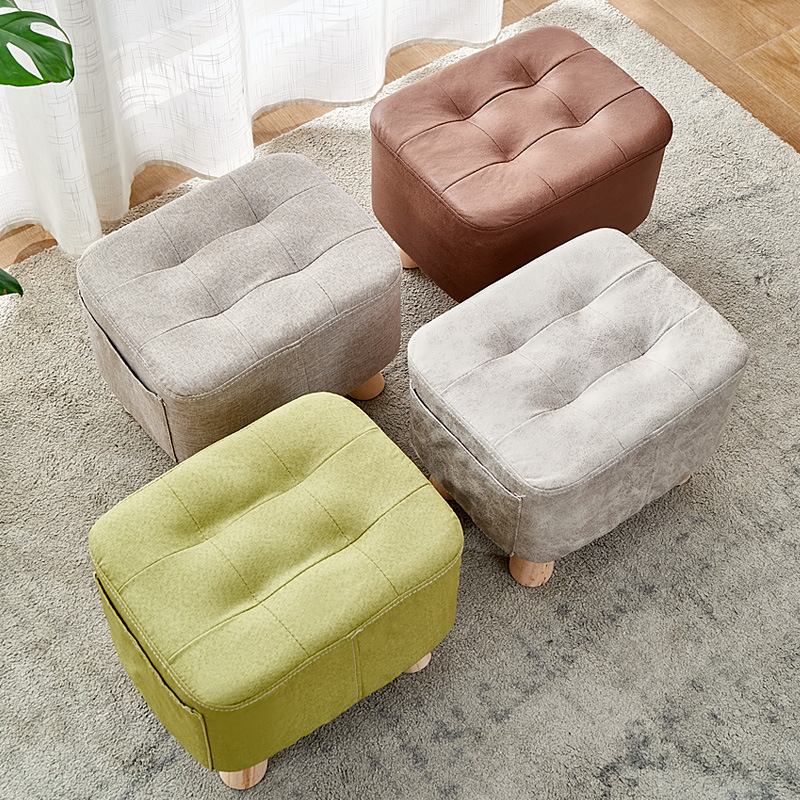 LH-023 скамеечка для ног Бытовые Красочные Портативный Османской Табуреты детские зеленый макияж пуфом ткань