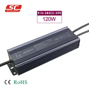 SC LED נהג 10V PWM 0/1 10v 4 ב 1 dimmable עמיד למים זרם קבוע 120w ip66 dimmable led אספקת חשמל