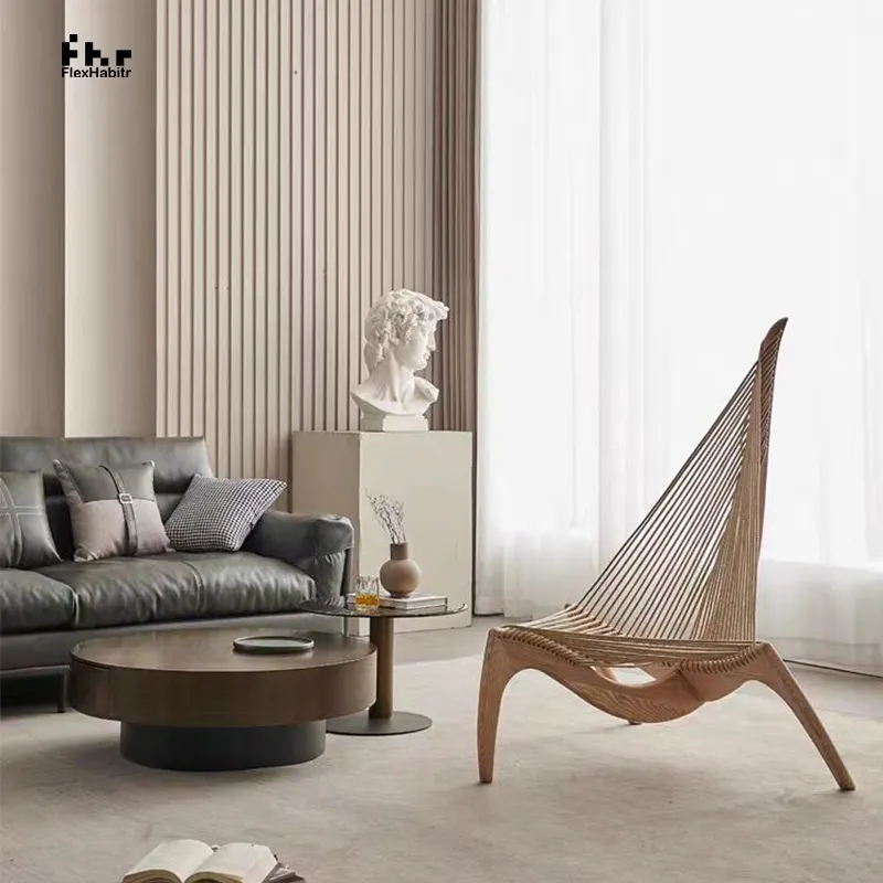 Schmiro Nordic madeira vela cadeira designer harpa cadeira arte criativa pessoas