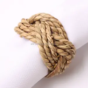 Wholesale handmade rattan jute woven napkin ring for wedding