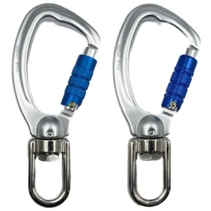 JRSGS SGM7121TN 25kN Carabiner with Rotated Eyelet Twist Carabiner for climbing 25KN Aluminum Anodizing Hook
