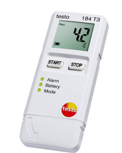 เครื่องบันทึกข้อมูลอุณหภูมิแบบ USB รุ่น Testo 184 ขายดีที่สุด, ช่วงอุณหภูมิกว้าง -35 ถึง +70 องศาเซลเซียส, ความแม่นยำ 0.5 องศาเซลเซียส, อายุการใช้งานแบตเตอรี่ 500 วัน มีสินค้าพร้อมส่ง - Product Image 1