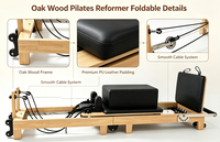 Máquina de Pilates Plegable de Madera de Roble MJD, Equipo de Pilates de Alta Calidad de Grado Comercial, Adecuado para Ejercicio Físico