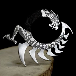มีดแคมป์ปิ้งกลางแจ้ง LONGQUAN Dragon Claw คุณภาพสูง ผลิตจากเหล็กกล้าไร้สนิม แบบตรง ไม่คม  ขนาด 20 ซม. หนา 3 มม. สำหรับงาน DIY และอุตสาหกรรม - Product Image 4