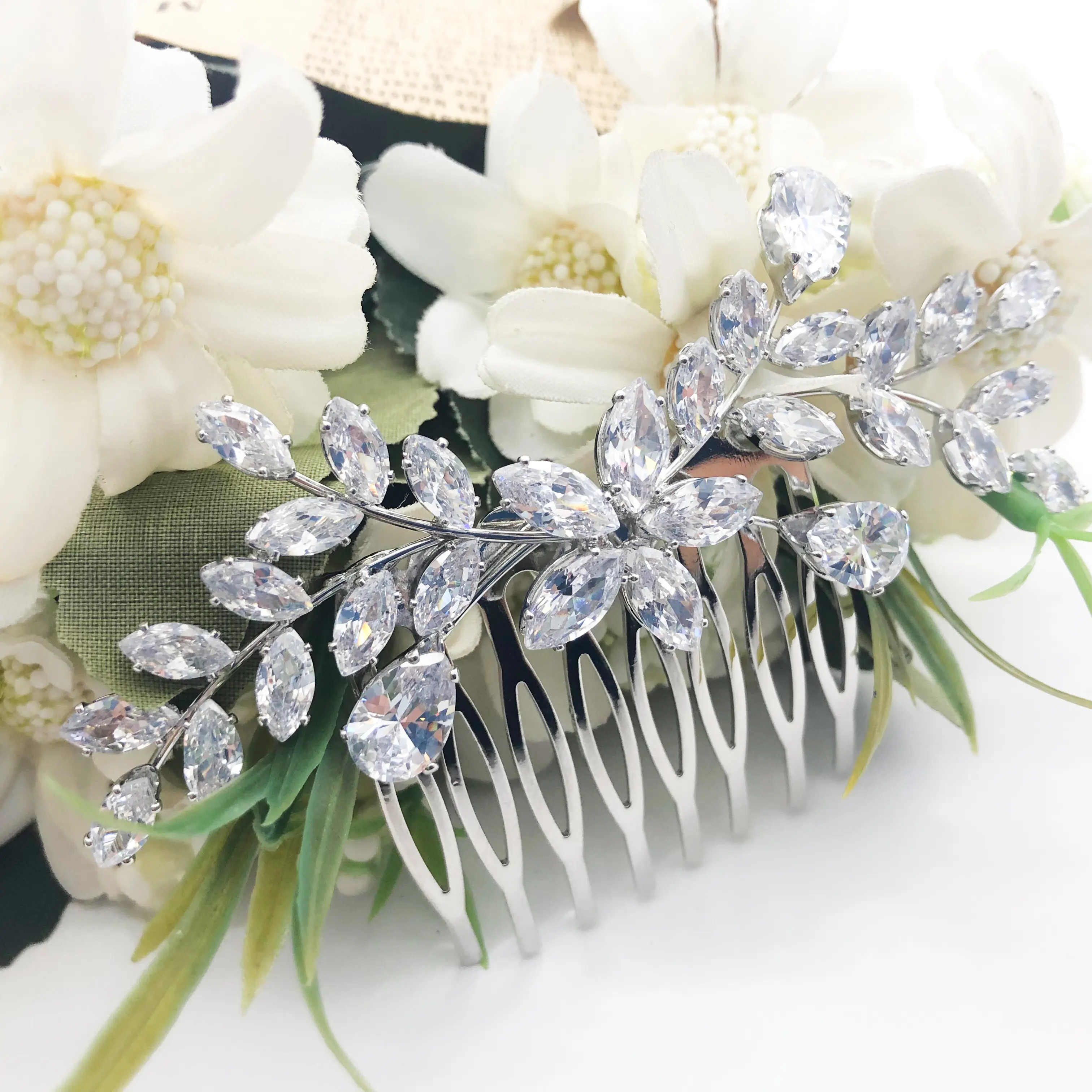 Fashion zircon hair accessories elegant headpieces jewellery wedding bridal hair combs