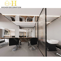 Meubles de présentation modernes pour salon de beauté, solution d'aménagement intérieur personnalisée pour salon de coiffure