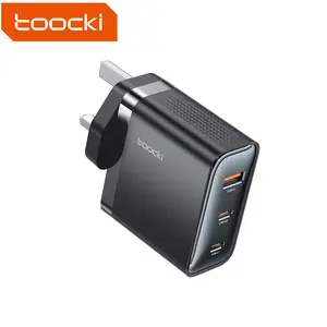 Carregador super rápido para laptop, carregador de parede com porta Toocki 100w 2c1a, carregador rápido com plug USB para o Reino Unido, UE e EUA