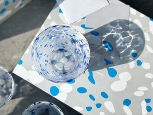 Juego de Vasos de Vidrio con Diseño de Olas Oceánicas - Juego de Vasos para Uso Doméstico - Vasos para Bebidas Frías y Jugos - Product Image 2