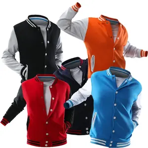 고품질 OEM 개인 상표 자수 재킷 주문 디자인 로고 야구 varsity 재킷