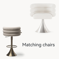 Canapé moderne de haute qualité, beige clair, arrondi, 3 places, base en métal, tissu bouclé