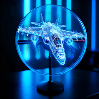 Veilleuse LED Smart Home Hologramme 3D Ventiladores Holograficos Holographic Display Holograma 3D Hologram Fan