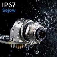 Sejow M8 4-Pin A-Kodierung IP67 Wasserdichter PCB-Winkelstecker M8X1mm H=2,5mm Vordere Mutterverriegelung Industrielle Automatisierung