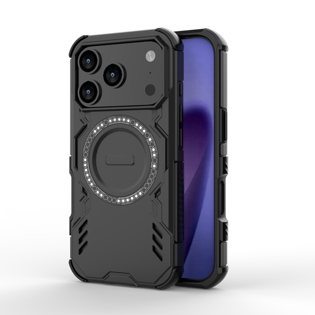Shockproof Hard Protect Phone case for iphone 18 Pro max 18 Pro/17 Air/Pro/17 with 360 Kickstand Smart Phone case