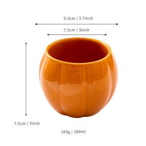 Portavelas de cerámica con forma de calabaza de Halloween, vacío, hecho a mano, decorativo, regalo para fiestas en casa - Product Image 3