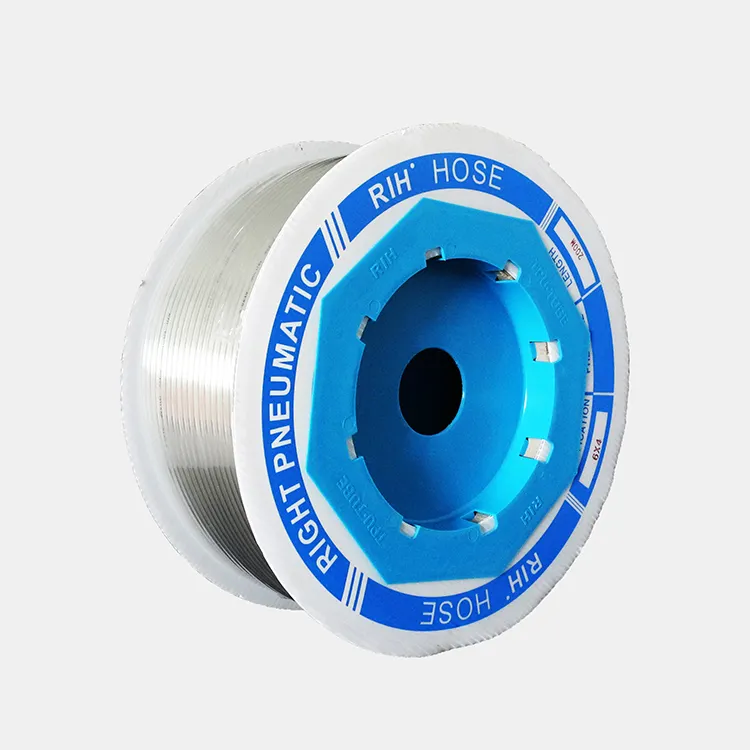 Tubo pneumático de ar de poliuretano transparente, branco, azul e vermelho, 6mm o.d 4mm, medidor de 180 metros