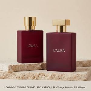 Lujosa botella de perfume <span class=keywords><strong>mate</strong></span> de 50/100ml con atomizador de lavanda, envase de vidrio artesanal recargable, venta al por mayor, embalaje boutique a granel. - Product Image 1