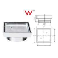 SANIPRO Australie Offre Spéciale 100mm sortie en laiton salle de bain 2 en 1 carrelage insérer dissimuler carré sol drains douche crépine égouttoir