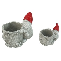 Pot de fleurs de Noël en béton de haute qualité, forme unique, designs populaires, pot de fleurs de jardin Père Noël