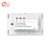 KLASS SAA AU Standard Verre Trempé Intelligent Points d'Alimentation Contrôlés par Wifi Double Interrupteur Tactile en Verre Prise Murale