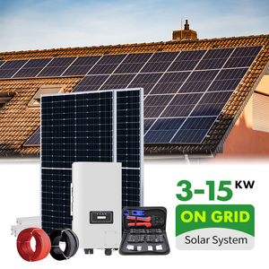 Système d'énergie solaire connecté au réseau 5-8 kW, prêt à l'emploi, avec contrôleur MPPT et onduleur à onde sinusoïdale pure pour une installation domestique facile - Product Image 1