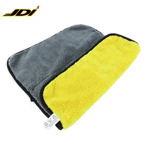 JDI-AT27 Super Épais Microfibre fabrication de tissu de séchage rapide de nettoyage de soin de voiture micro fibre de verre tissu de soins de voiture serviette