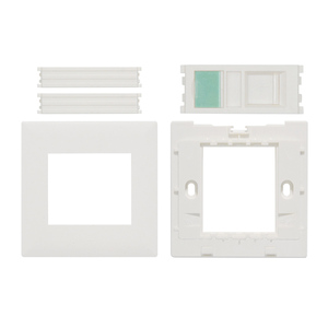 แผ่นปิดหน้าพอร์ตคู่ <span class=keywords><strong>RJ45</strong></span> สำหรับเครือข่าย Cat5e/Cat6/<span class=keywords><strong>Cat6A</strong></span> รุ่น 86 สีขาว ขายดี - Product Image 3