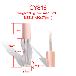 CY816 2.5ml Stock Vague Forme Brillant À Lèvres <span class=keywords><strong>Tube</strong></span> Bouchon <span class=keywords><strong>Rond</strong></span> <span class=keywords><strong>Tube</strong></span> En <span class=keywords><strong>Plastique</strong></span> Paquet Irrégulier Brillant À Lèvres Tubes En Gros - Product Image 6