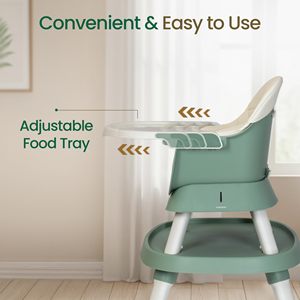6 in 1 Foldable Portable Modern Plastic Baby High Chair with Safety Reading <b>Table</b> for School and Outdoor Use - Product Image 2